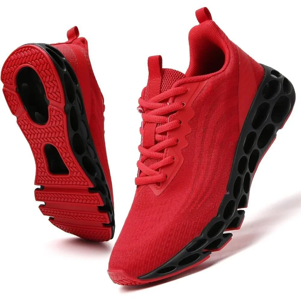 Red Women's Athletic Tennis Walking Shoes Fashion Sport Running Sneakers